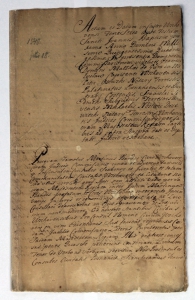 Dokument z 1706 roku w języku polskim i łacińskim